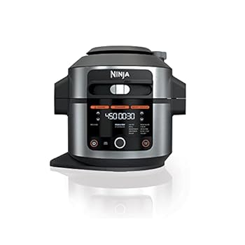Ninja OL501 Steam Fryer with Smart Lid, Silver/Black